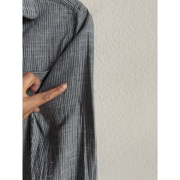 Levi’s Strauss &‎ Co Women's Striped Woven Sleep Shirt w/Pockets Blue Size Small - Picture 13 of 16